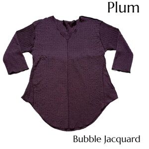 LuLaRoe Jolene V-Neck Tunic in Plum Color 3053